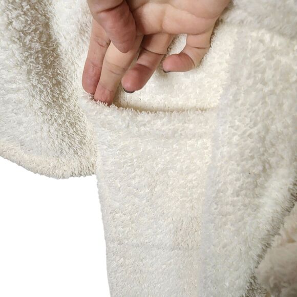 BAREFOOT DREAMS Robe Womens 2 White Cream CozyChic Adult Robe Long Length - Picture 6 of 8